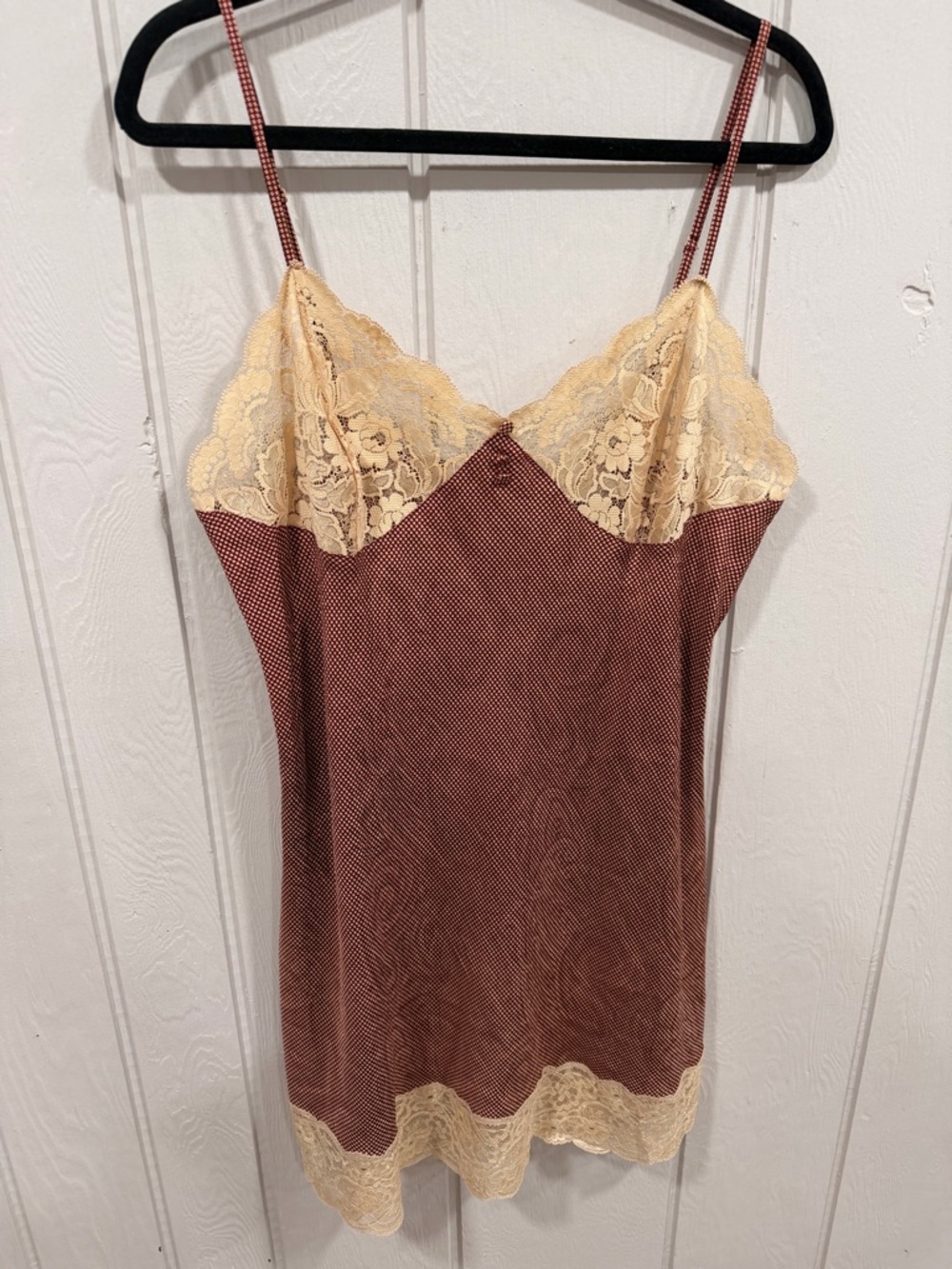 Victoria's Secret 100% Silk Vintage Slip with Lace Trim